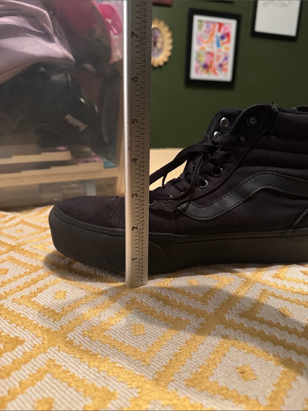 Vans Black High-Top Skater Sneakers - Picture 6 of 8